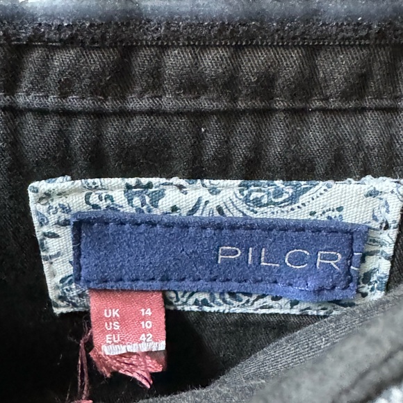 Anthropologie Pilcro Strapless Black Tulle Zip Baby Doll Denim Mini Dress - Picture 7 of 7